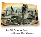 oil scene from stock certificate