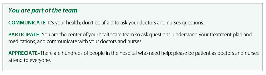 You are part of the team You are part of the team